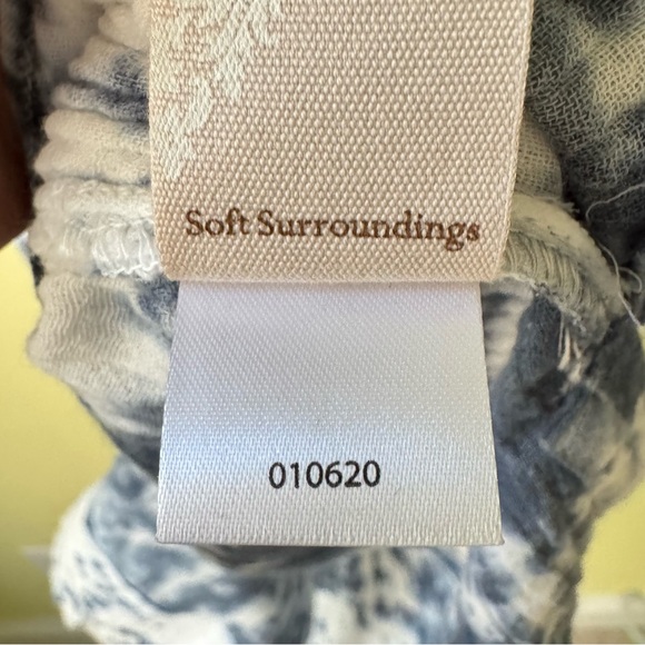 Soft Surroundings Islander Jacket Blue Ombré Tie Dye Cotton Womens XS Beachy - Picture 10 of 11